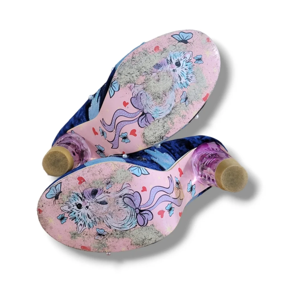 IRREGULAR CHOICE Stars At Night Black Cat Shoes 40 - Picture 5 of 8